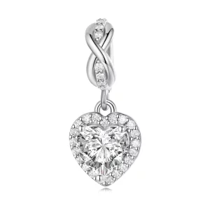 Style Pandora Cœur Brillant à Pendentif - BSC663 (image pour) Style Pandora Cœur Brillant à Pendentif - BSC663