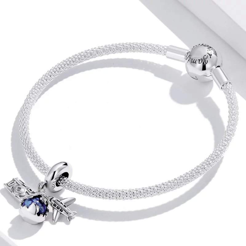 (image pour) Style Pandora World Travel - Mini Breloque Appareil Photo - SCC2027 - Afficher 3