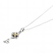 Collier PANDORA Clé et Fleur Bicolore - 399339C01