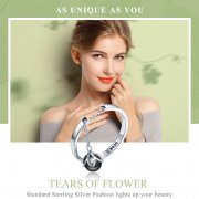 Bague Ouverte Style PANDORA Larmes de fleurs - SCR314