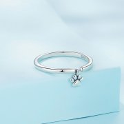 Bague de style Pandora avec empreinte de chien - SCR892