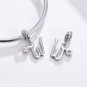 Charm Pendant Style PANDORA Lettre W - SCC1183-W