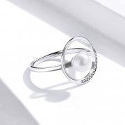Bague Ouverte Style PANDORA Douce Shell Perle - SCR664