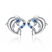 Clous d'Oreilles Style PANDORA Elfes dauphins - SCE930