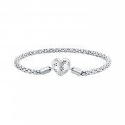 Bracelet à chaîne basique en forme de cœur style Pandora - BSB135