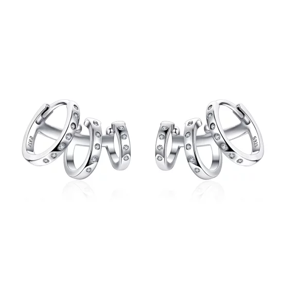 (image pour) Clip d'oreille style Pandora pour fille punk - BSE085