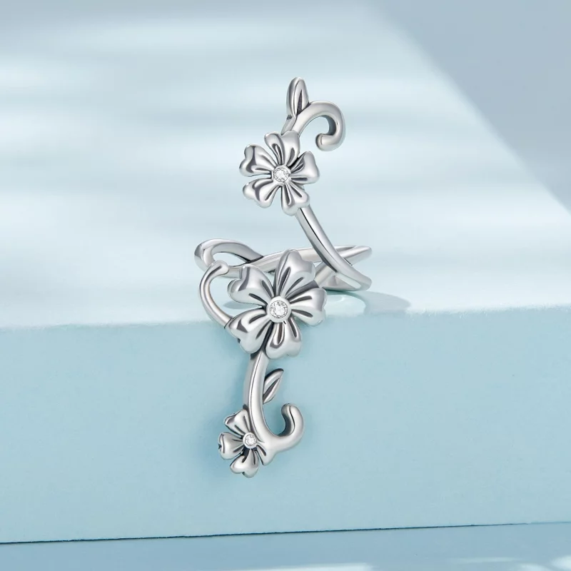 (image pour) Pince d'oreille au style Pandora avec motif - SCE1512 - Afficher 2