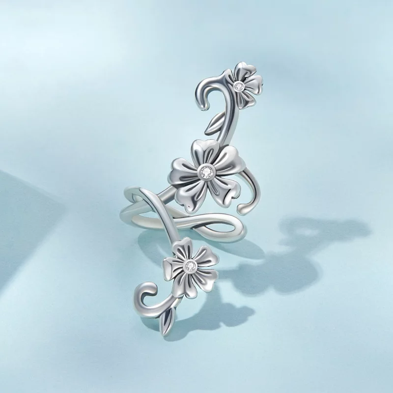 (image pour) Pince d'oreille au style Pandora avec motif - SCE1512 - Afficher 3