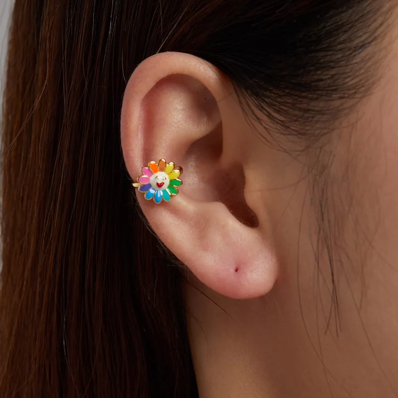 (image pour) Pince d'oreille Pandora Style Pop Sun Flower - SCE1235 - Afficher 4