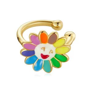 (image pour) Pince d'oreille Pandora Style Pop Sun Flower - SCE1235