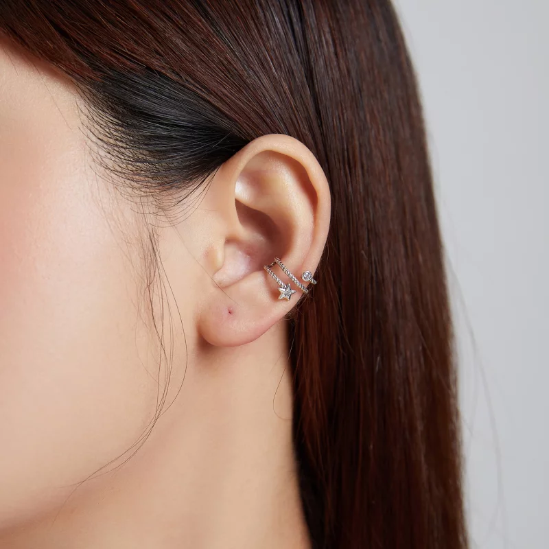 (image pour) Pince d'oreille à étoile de style Pandora - SCE1135 - Afficher 5