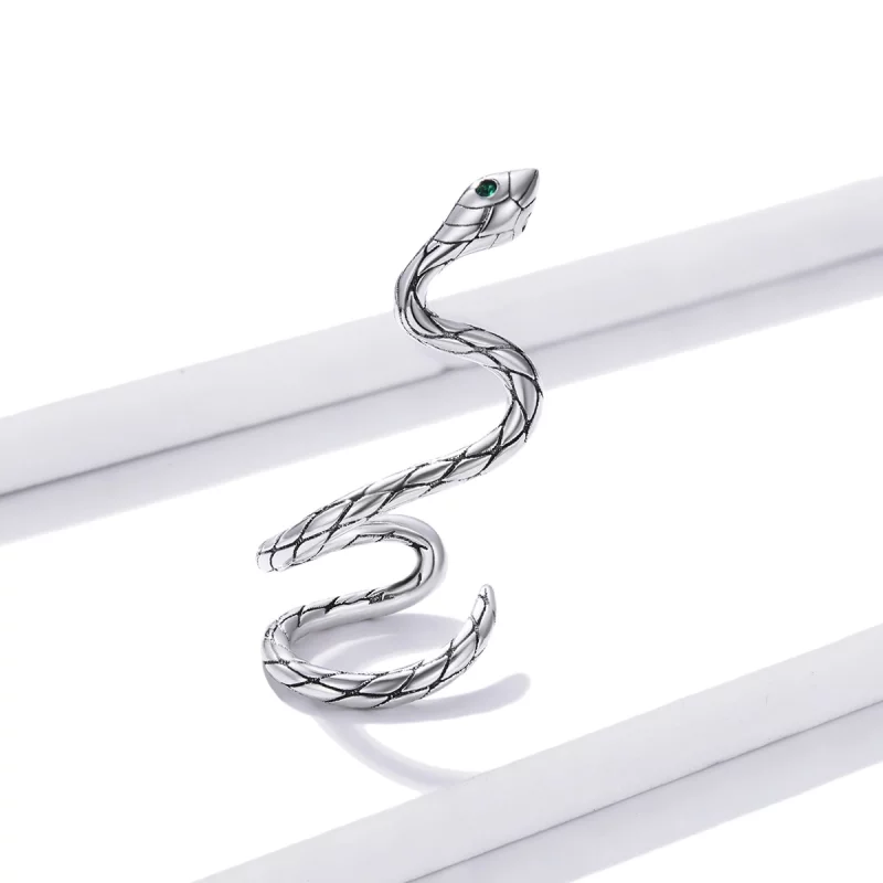 (image pour) Pince à oreille style Pandora en forme de serpent mystique - BSE510 - Afficher 2