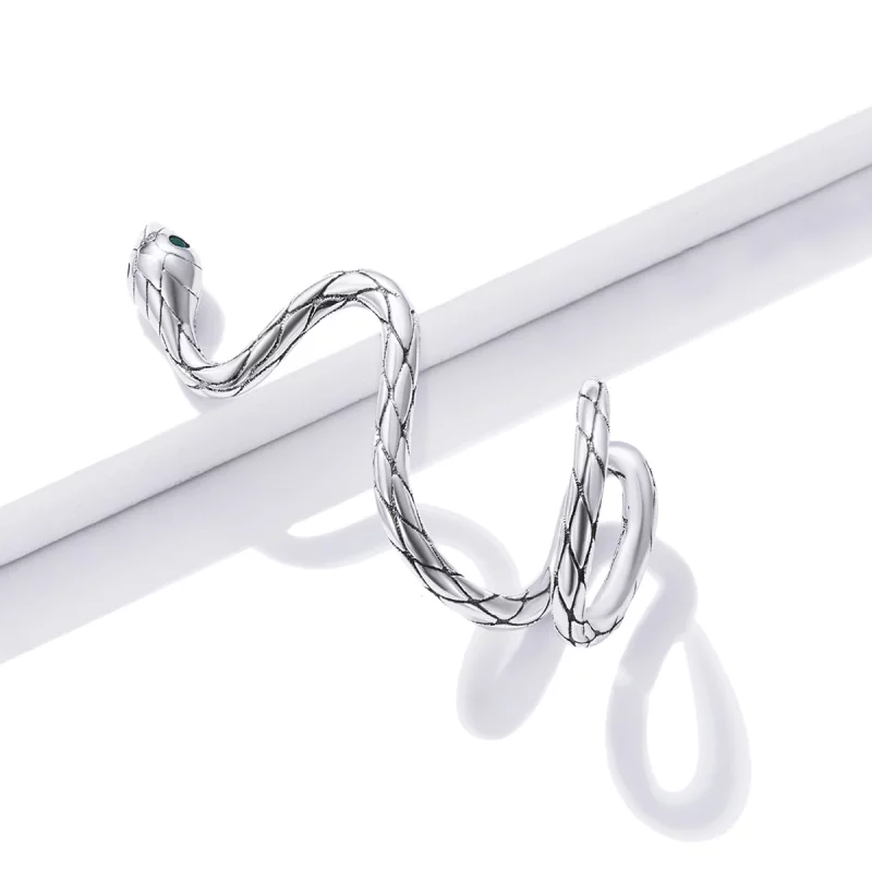(image pour) Pince à oreille style Pandora en forme de serpent mystique - BSE510 - Afficher 3