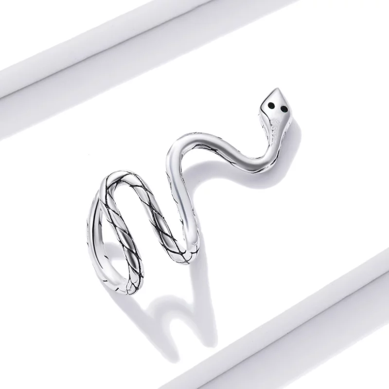 (image pour) Pince à oreille style Pandora en forme de serpent mystique - BSE510 - Afficher 4