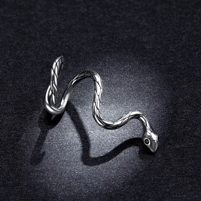 (image pour) Pince à oreille style Pandora en forme de serpent mystique - BSE510 - Afficher 5