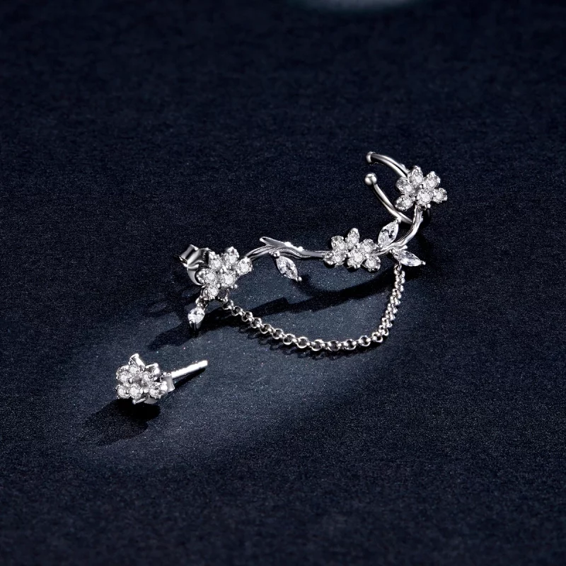 (image pour) Style Pandora Fleurs Sur Pince d'Oreille Moshang - BSE476 - Afficher 5