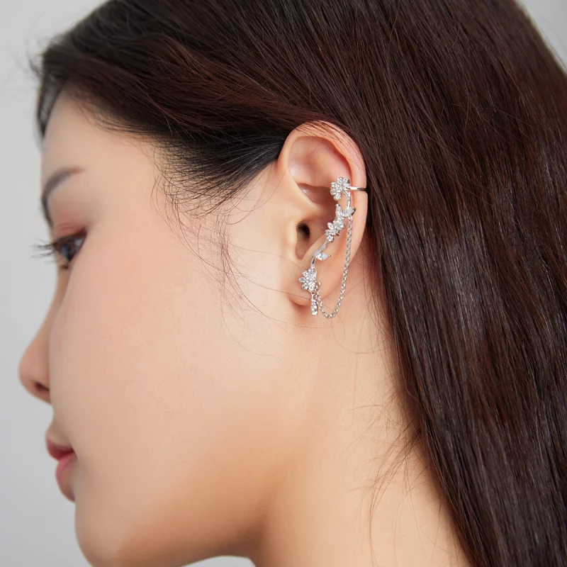 (image pour) Style Pandora Fleurs Sur Pince d'Oreille Moshang - BSE476 - Afficher 9