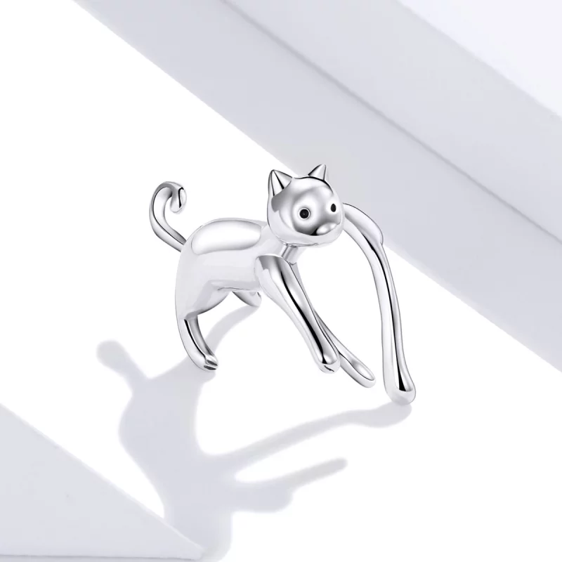 (image pour) Style Pandora Mignon Clip d'Oreille Chaton - SCE967 - Afficher 4