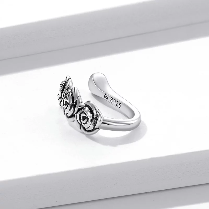 (image pour) Style Pandora Rétro Pince d'Oreille Rose - BSE582 - Afficher 2