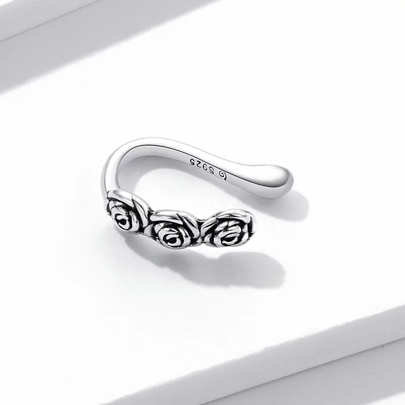 (image pour) Style Pandora Rétro Pince d'Oreille Rose - BSE582 - Afficher 4