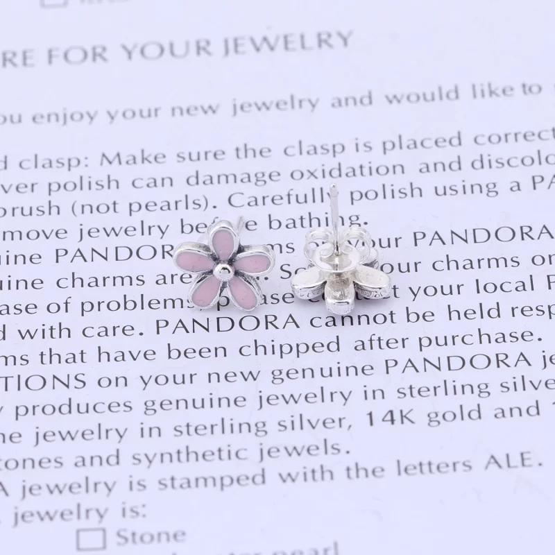 (image pour) Boucles d'oreilles argent 925/1000e et émail blanc - 290538EN12 - Afficher 3