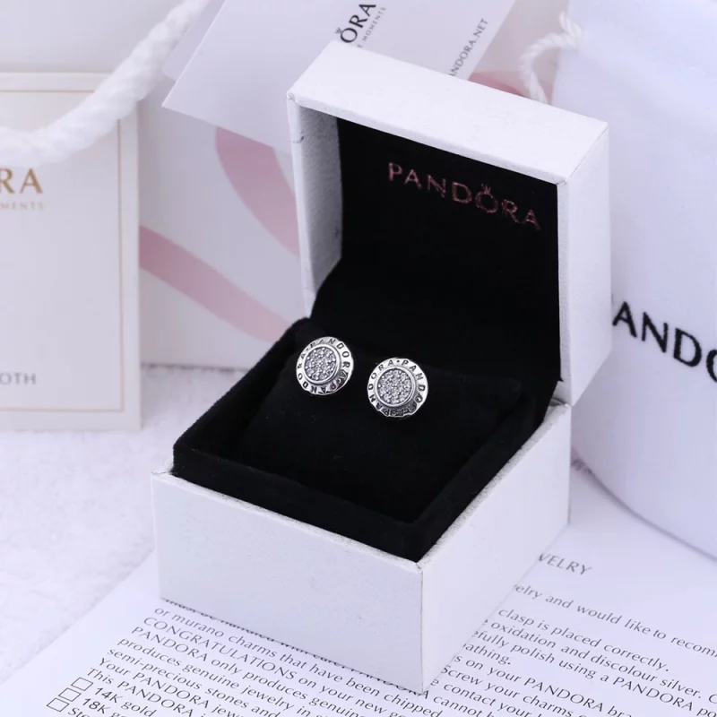 (image pour) Boucles d'Oreilles Clous Signature PANDORA - 290559CZ - Afficher 2