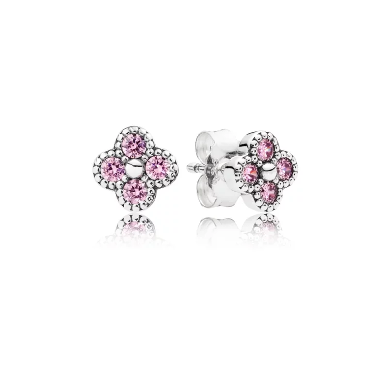 (image pour) Boucles d'Oreilles Pandora Fleurs 290647PCZ -Boucles d'Oreilles Fleur d'Asie Femme 