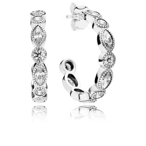 (image pour) Boucles d'oreilles Pandora Glamour 290724CZ -Boucles d'oreilles Brillance Séduisante Taille Marquise Femme 