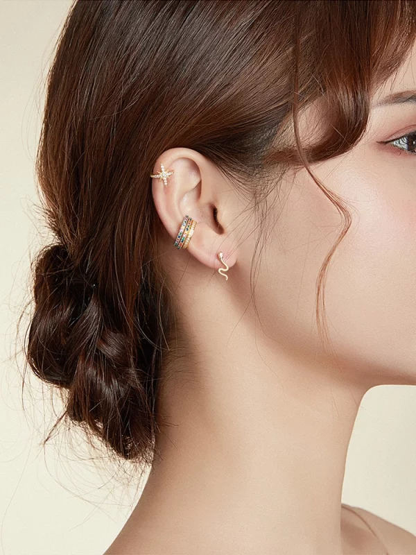 (image pour) Clip d'oreille Simple - SCE996-B - Afficher 5