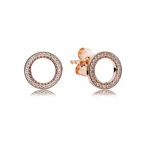(image pour) Clous d'oreilles PANDORA Pour Toujours Rose - 280585CZ
