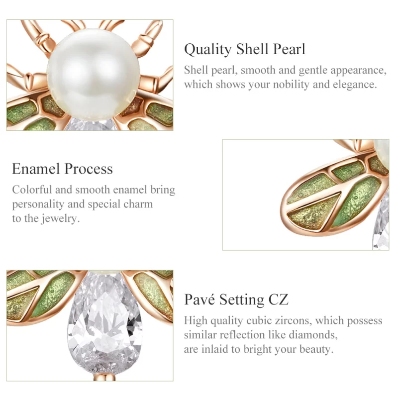 (image pour) Clous d'Oreilles Style PANDORA abeille - SCE643 - Afficher 4