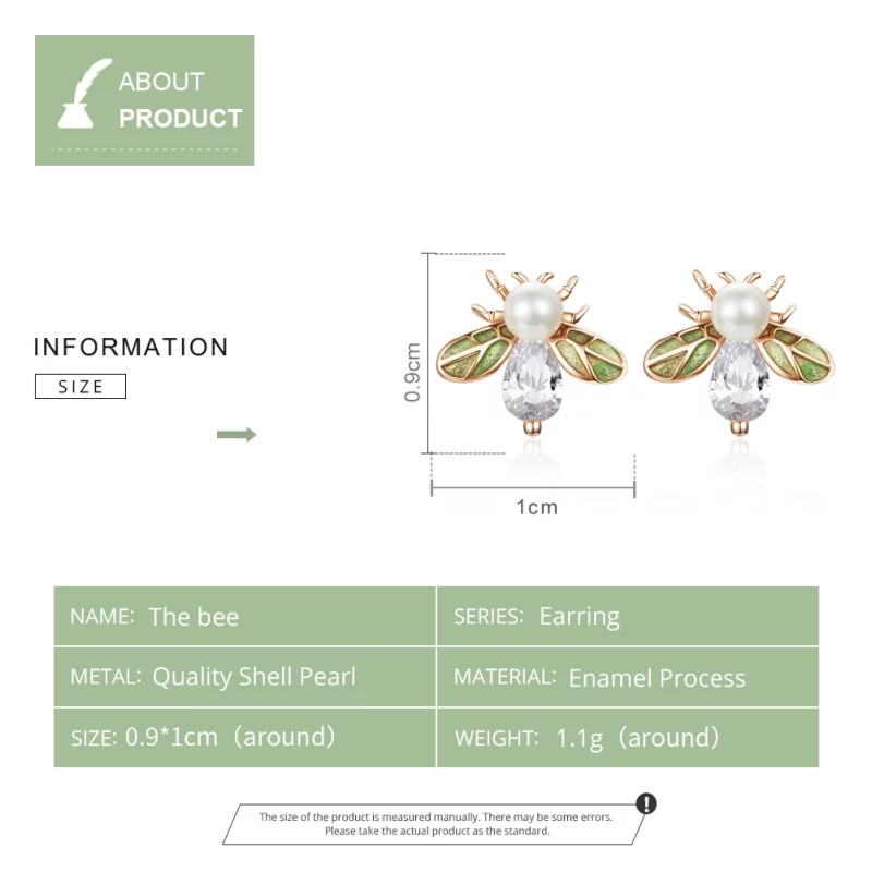 (image pour) Clous d'Oreilles Style PANDORA abeille - SCE643 - Afficher 10