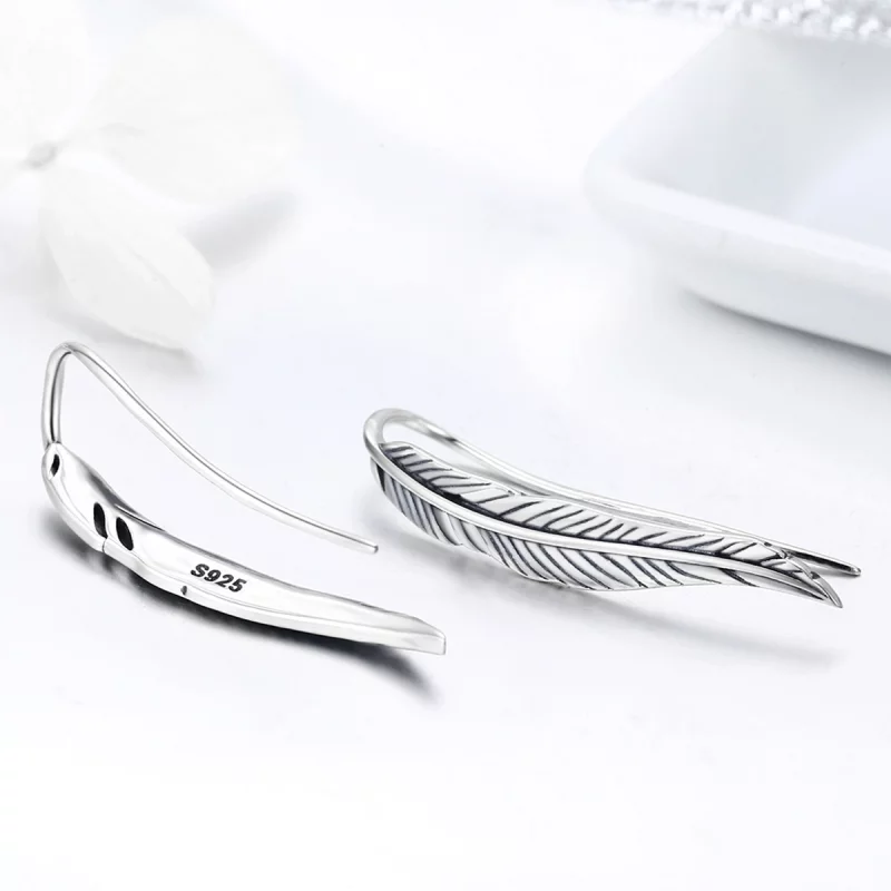 (image pour) Clous d'Oreilles Style PANDORA Ailes rétro - SCE258 - Afficher 4