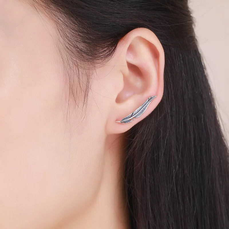 (image pour) Clous d'Oreilles Style PANDORA Ailes rétro - SCE258 - Afficher 6