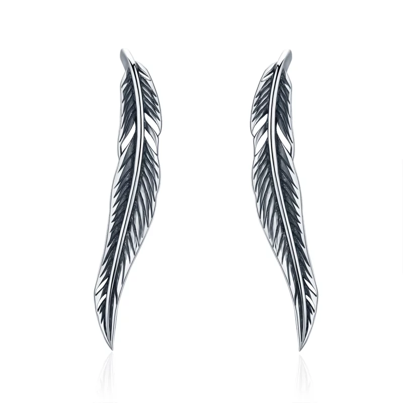 (image pour) Clous d'Oreilles Style PANDORA Ailes rétro - SCE258