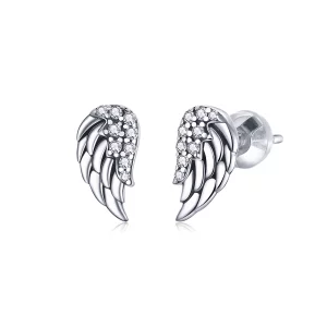 (image pour) Clous d'Oreilles Style PANDORA Ailes - SCE882