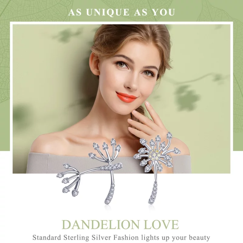 (image pour) Clous d'Oreilles Style PANDORA Amour de pissenlit - SCE506 - Afficher 2