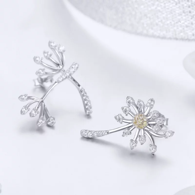 (image pour) Clous d'Oreilles Style PANDORA Amour de pissenlit - SCE506 - Afficher 4