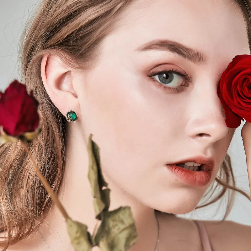 (image pour) Clous d'Oreilles Style PANDORA Amour de sirène - SCE383 - Afficher 8