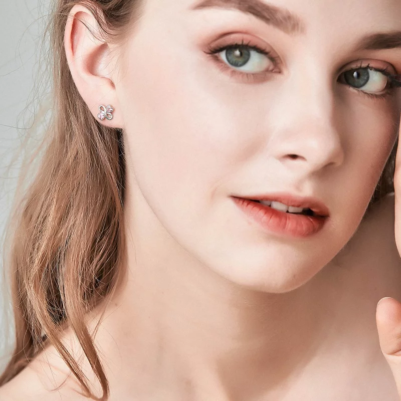 (image pour) Clous d'Oreilles Style PANDORA Amour éternel - SCE455 - Afficher 4