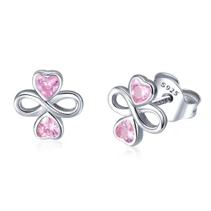 Clous d'Oreilles Style PANDORA Amour éternel - SCE455 (image pour) Clous d'Oreilles Style PANDORA Amour éternel - SCE455