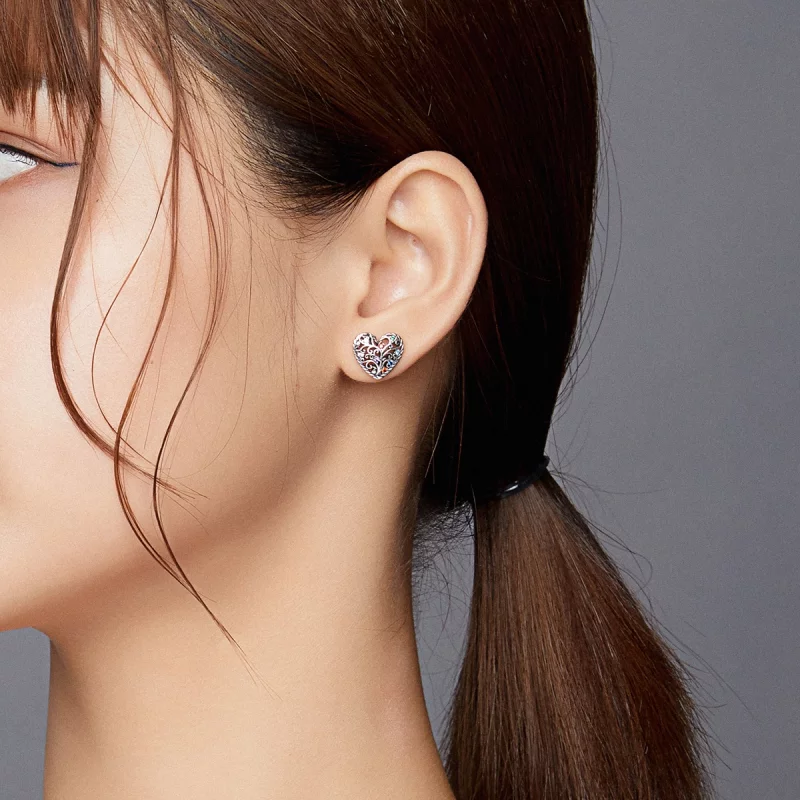 (image pour) Clous d'Oreilles Style PANDORA Arbre de la vie - SCE933 - Afficher 7