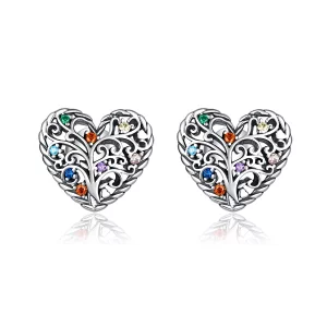 (image pour) Clous d'Oreilles Style PANDORA Arbre de la vie - SCE933