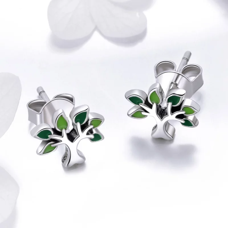 (image pour) Clous d'Oreilles Style PANDORA Arbre de vie - SCE409 - Afficher 5