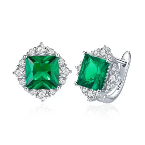 (image pour) Clous d'Oreilles Style PANDORA Aurore verte - SCE540