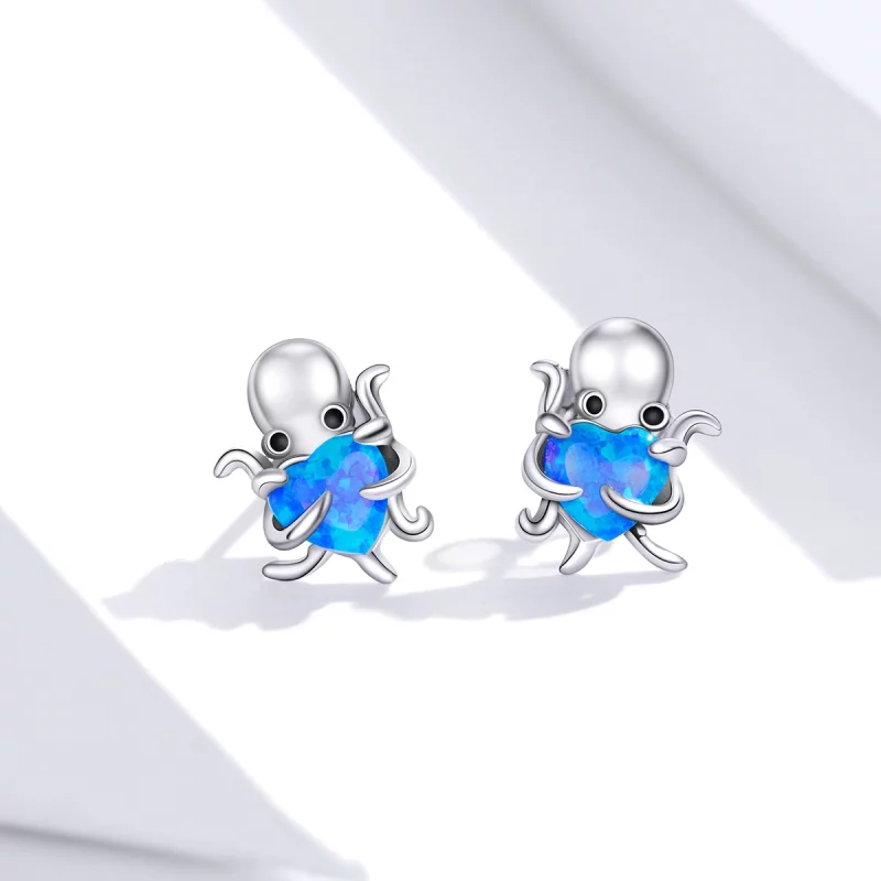 (image pour) Clous d'Oreilles Style PANDORA Belle pieuvre - SCE881 - Afficher 2