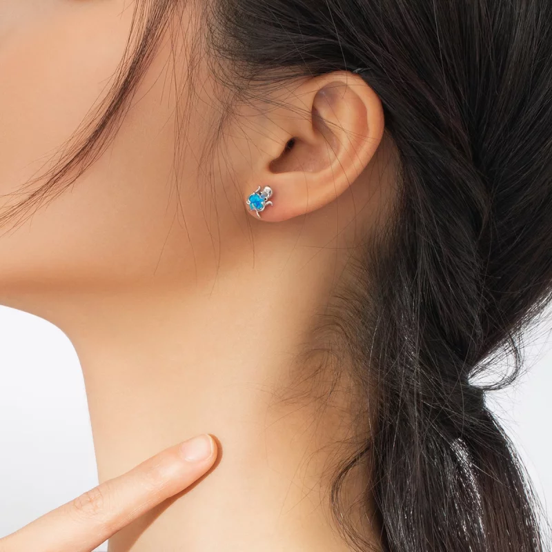 (image pour) Clous d'Oreilles Style PANDORA Belle pieuvre - SCE881 - Afficher 6
