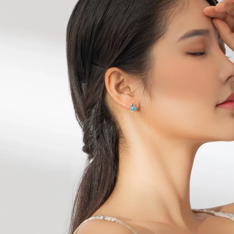 (image pour) Clous d'Oreilles Style PANDORA Belle pieuvre - SCE881 - Afficher 7