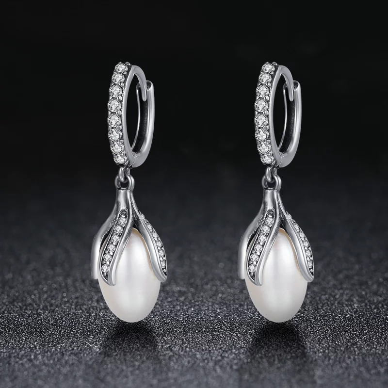 (image pour) Clous d'Oreilles Style PANDORA Bourgeon de Mimosa - SCE259 - Afficher 2