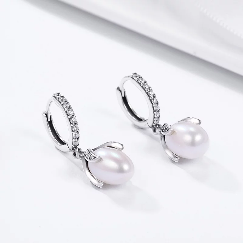 (image pour) Clous d'Oreilles Style PANDORA Bourgeon de Mimosa - SCE259 - Afficher 3
